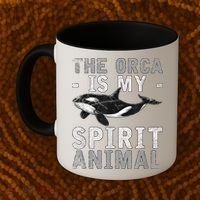 The Orca Is My Spirit Animal Orca Coffee Mug thumb 2