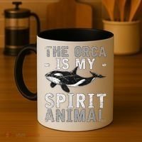 The Orca Is My Spirit Animal Orca Coffee Mug thumb 4