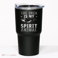 The Orca Is My Spirit Animal Orca Tumbler thumb 0