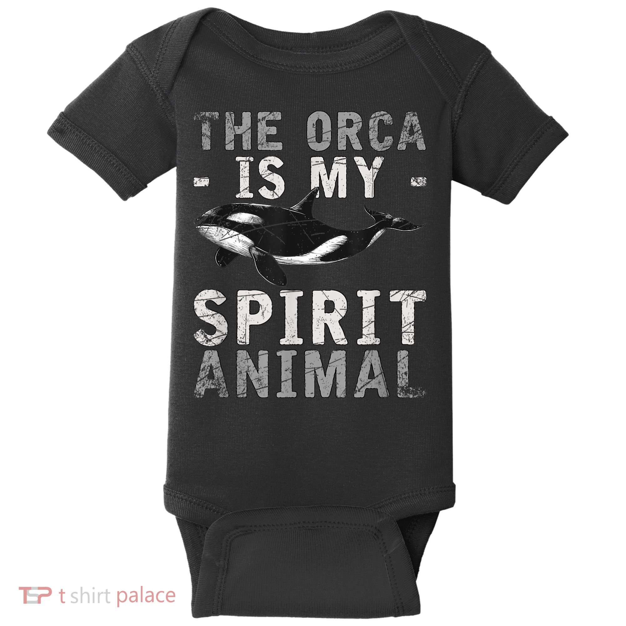 The Orca Is My Spirit Animal Orca Baby Bodysuit
