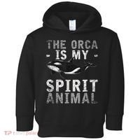The Orca Is My Spirit Animal Orca Toddler Hoodie thumb 0