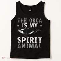 The Orca Is My Spirit Animal Orca Tank Top thumb 2