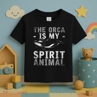 The Orca Is My Spirit Animal Orca Toddler T-Shirt thumb 3