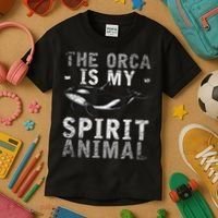 The Orca Is My Spirit Animal Orca Kids T-Shirt thumb 3