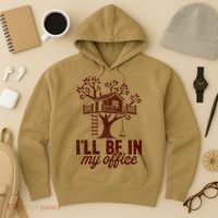 Treehouse Office I'll Be In My Office Hoodie thumb 3