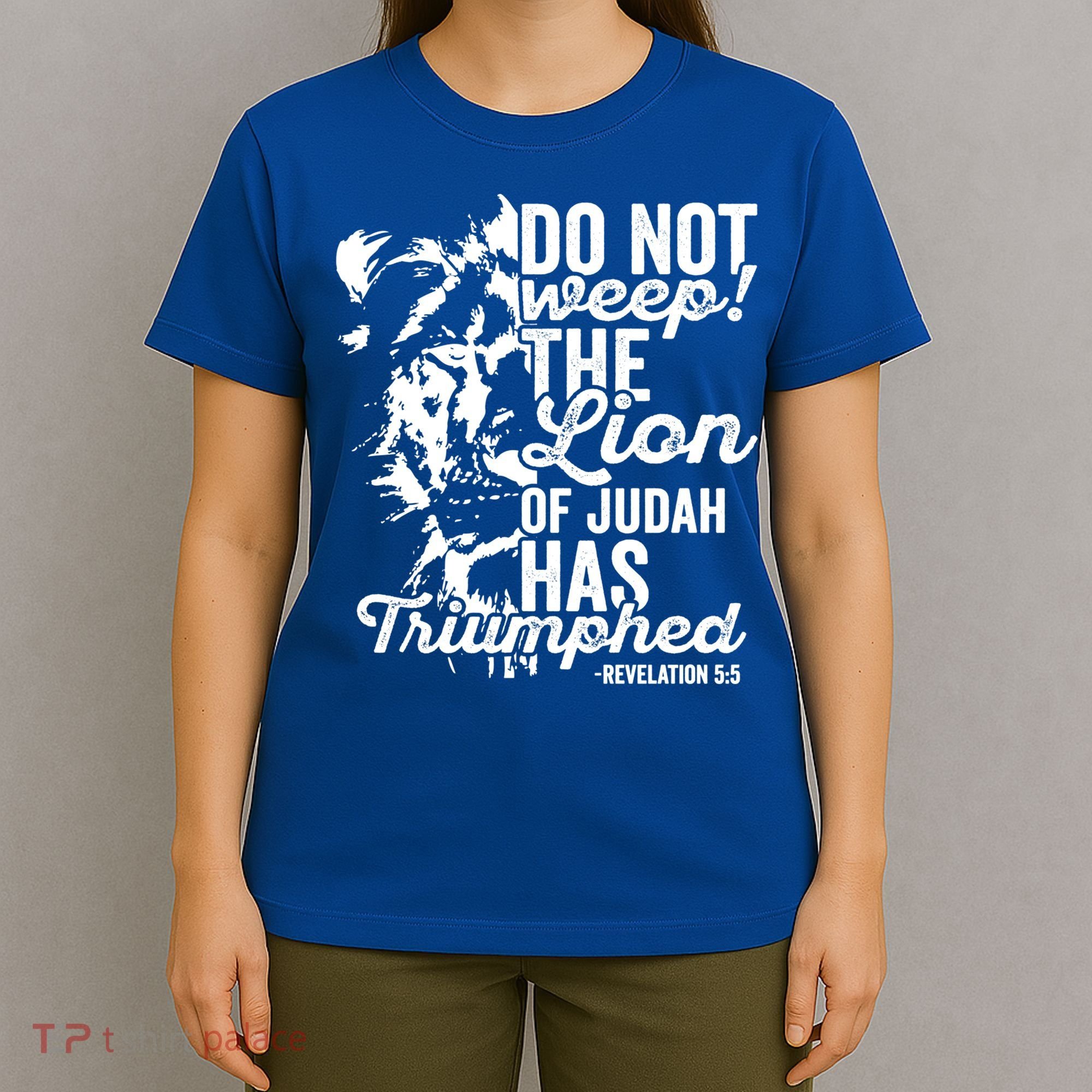 Tribe Of Judah Christian Lion Gift Revelation Bible Verse T-Shirt