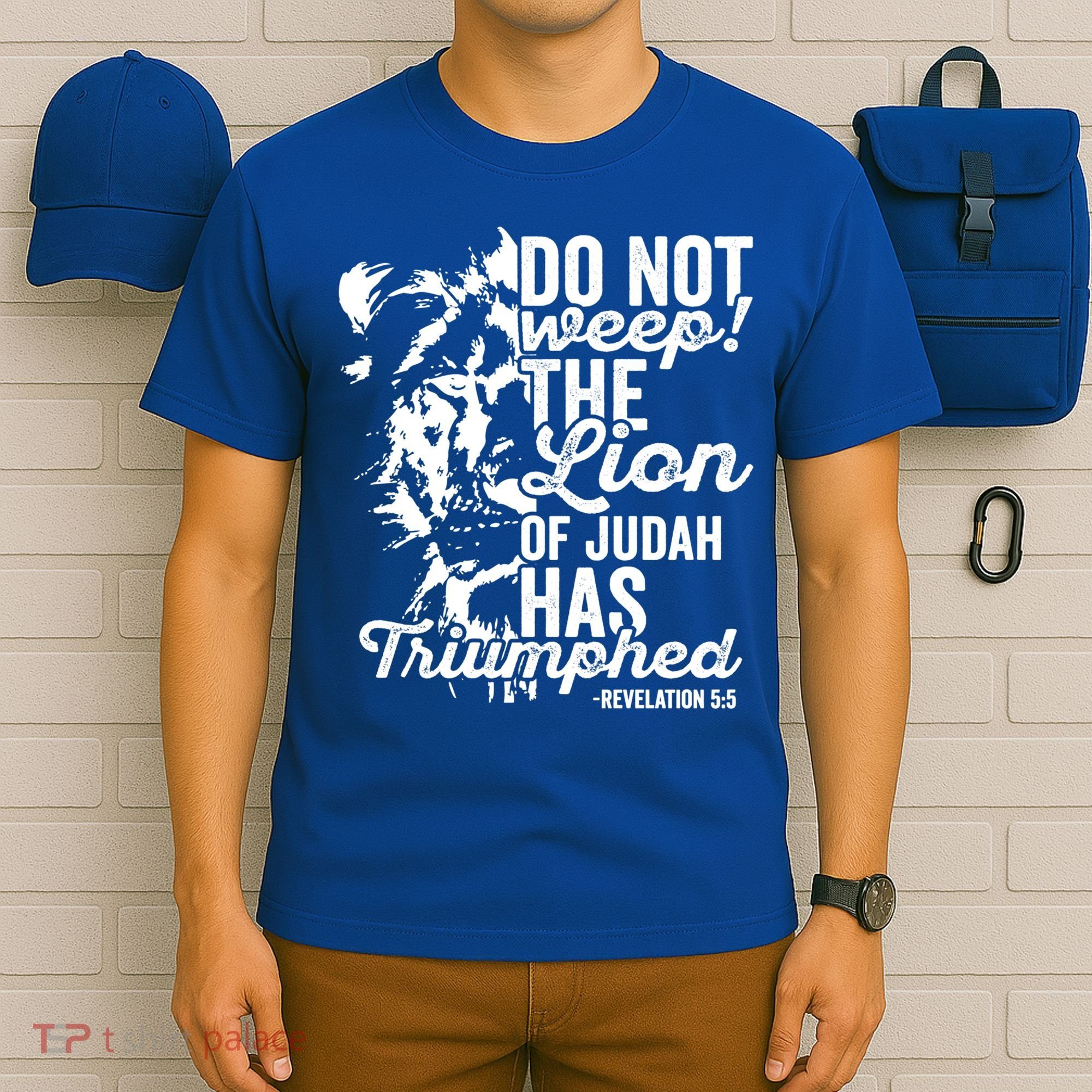 Tribe Of Judah Christian Lion Gift Revelation Bible Verse T-Shirt