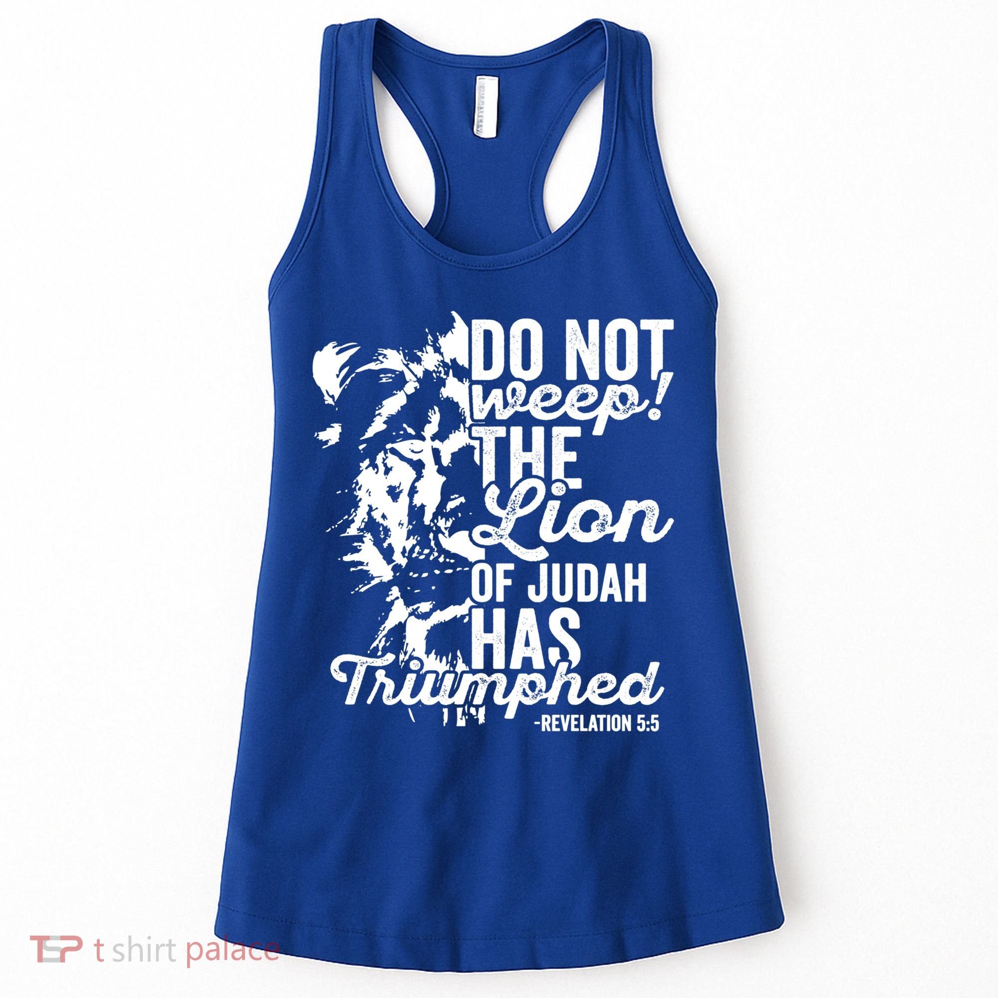 Tribe Of Judah Christian Lion Gift Revelation Bible Verse Women's Tank Top