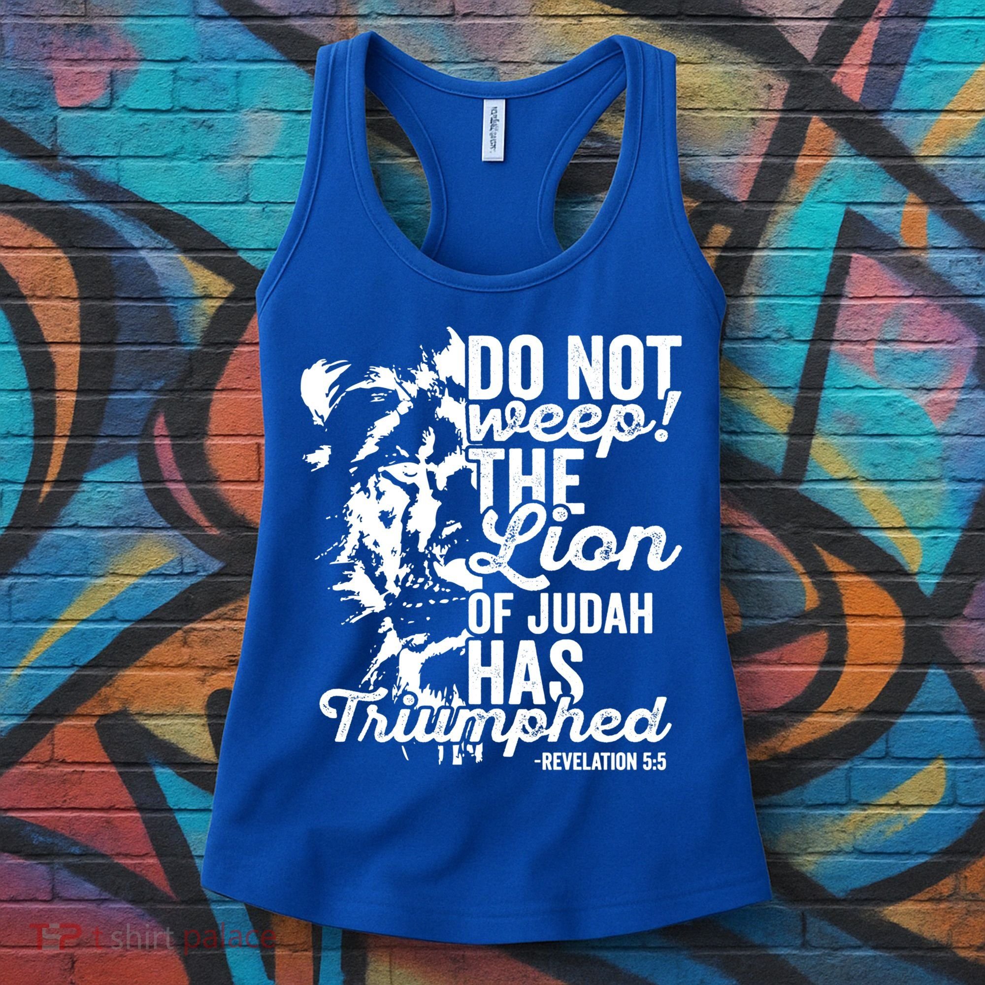 Tribe Of Judah Christian Lion Gift Revelation Bible Verse Women's Tank Top