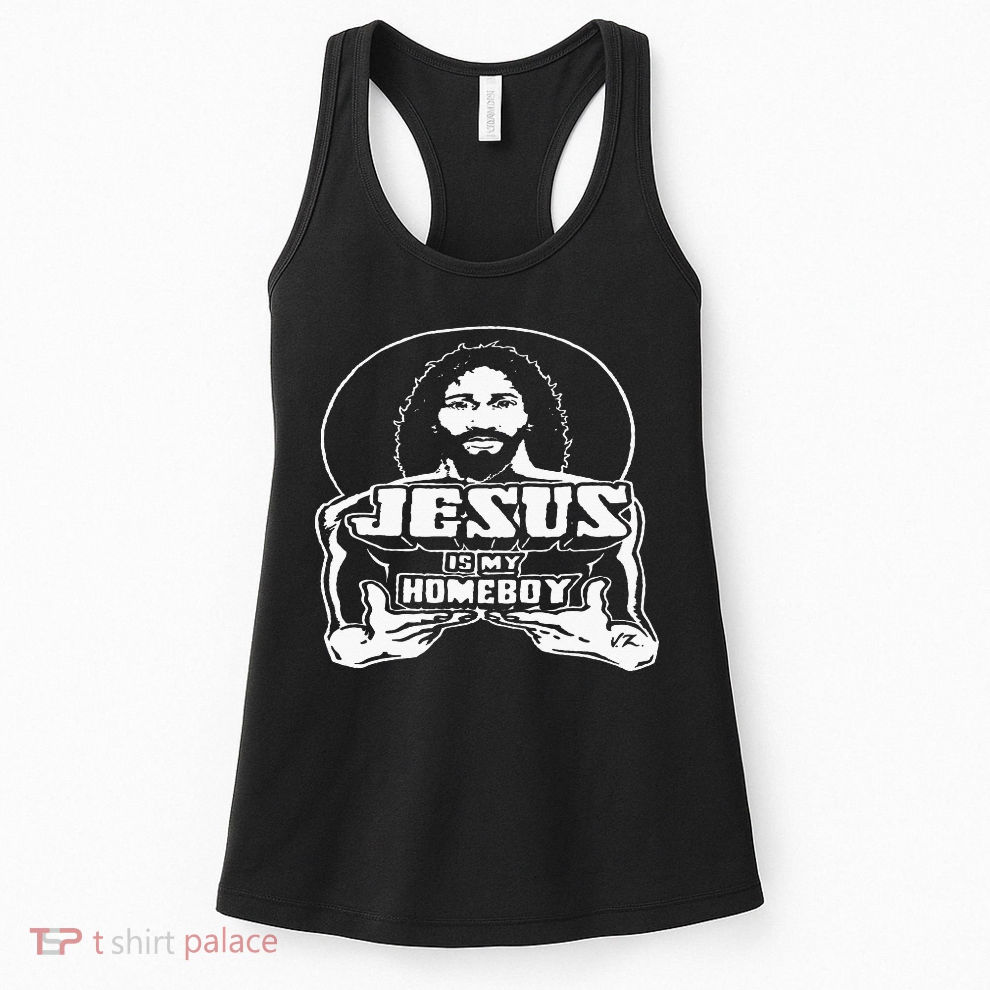 The Original Jesus Is My Homeboy Black Women's Tank Top