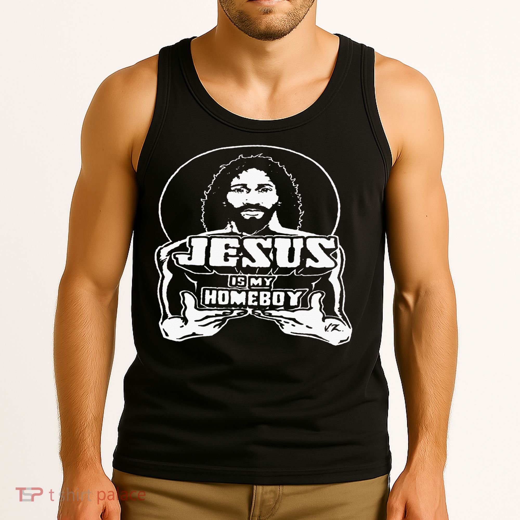 The Original Jesus Is My Homeboy Black Tank Top
