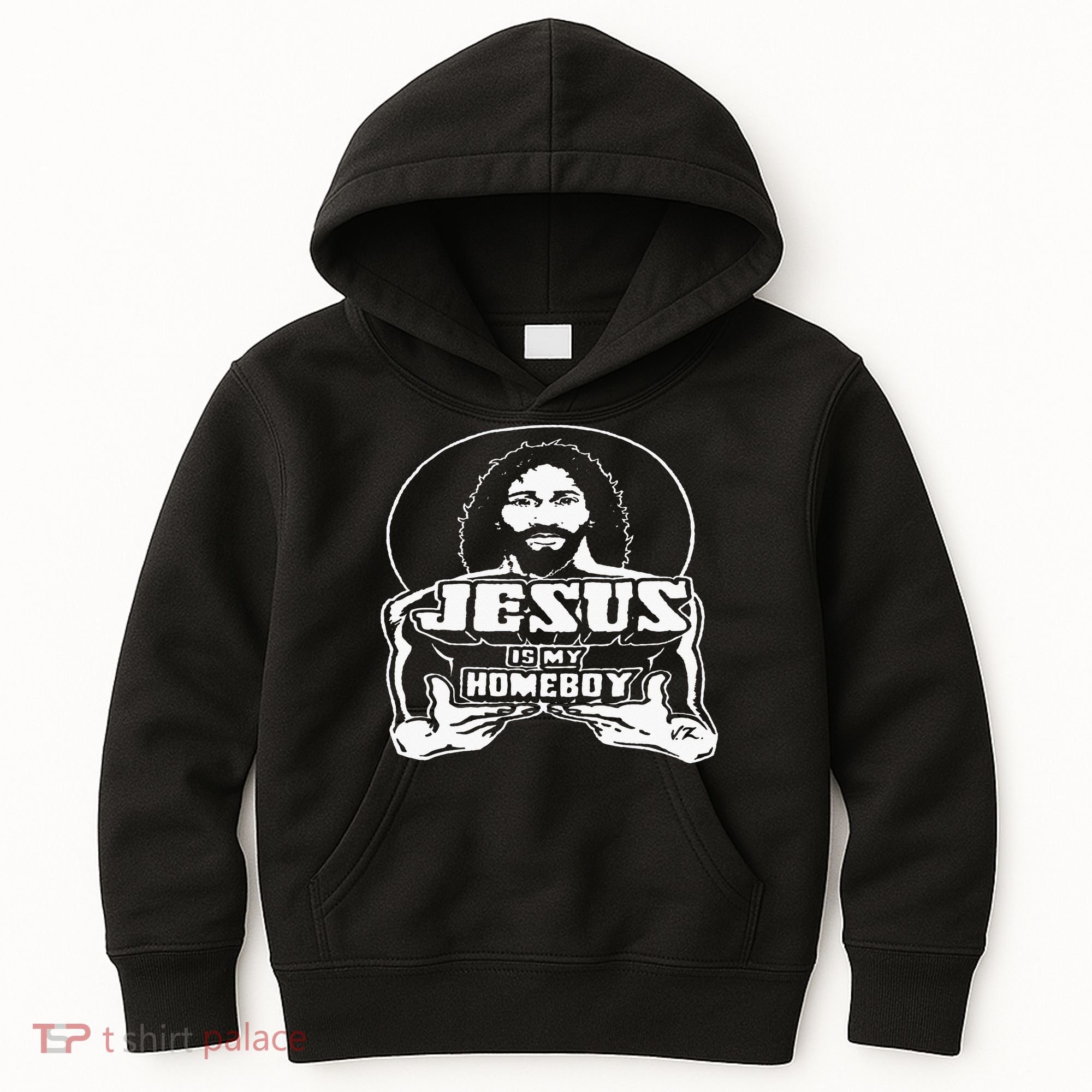 The Original Jesus Is My Homeboy Black Kids Hoodie