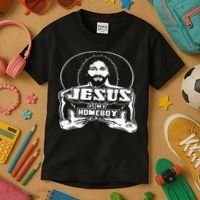 The Original Jesus Is My Homeboy Black Kids T-Shirt thumb 3
