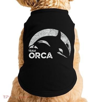 Team Orca Killer Whale Distressed Design Doggie Tank
