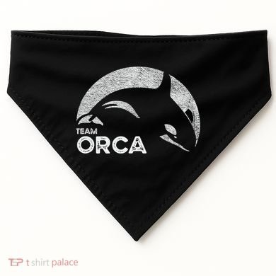 Team Orca Killer Whale Distressed Design USA-Made Doggie Bandana