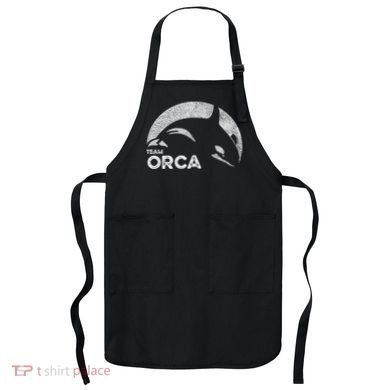 Team Orca Killer Whale Distressed Design Apron