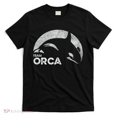 Team Orca Killer Whale Distressed Design T-Shirt