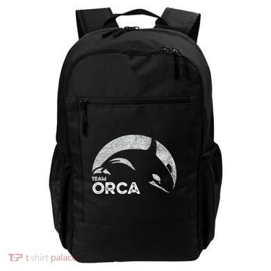 Team Orca Killer Whale Distressed Design Backpack