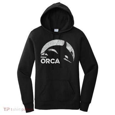 Team Orca Killer Whale Distressed Design Women's Hoodie