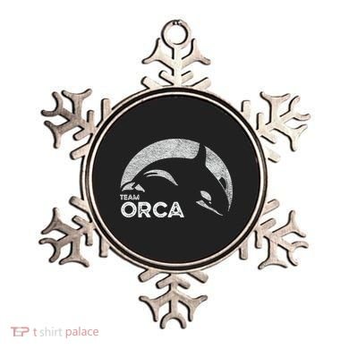Team Orca Killer Whale Distressed Design Ornament