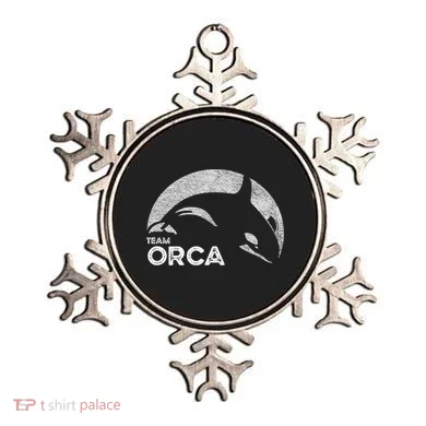Team Orca Killer Whale Distressed Design Ornament