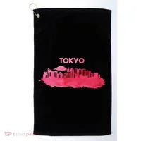 Tokyo City Skyline Golf Towel thumb 0