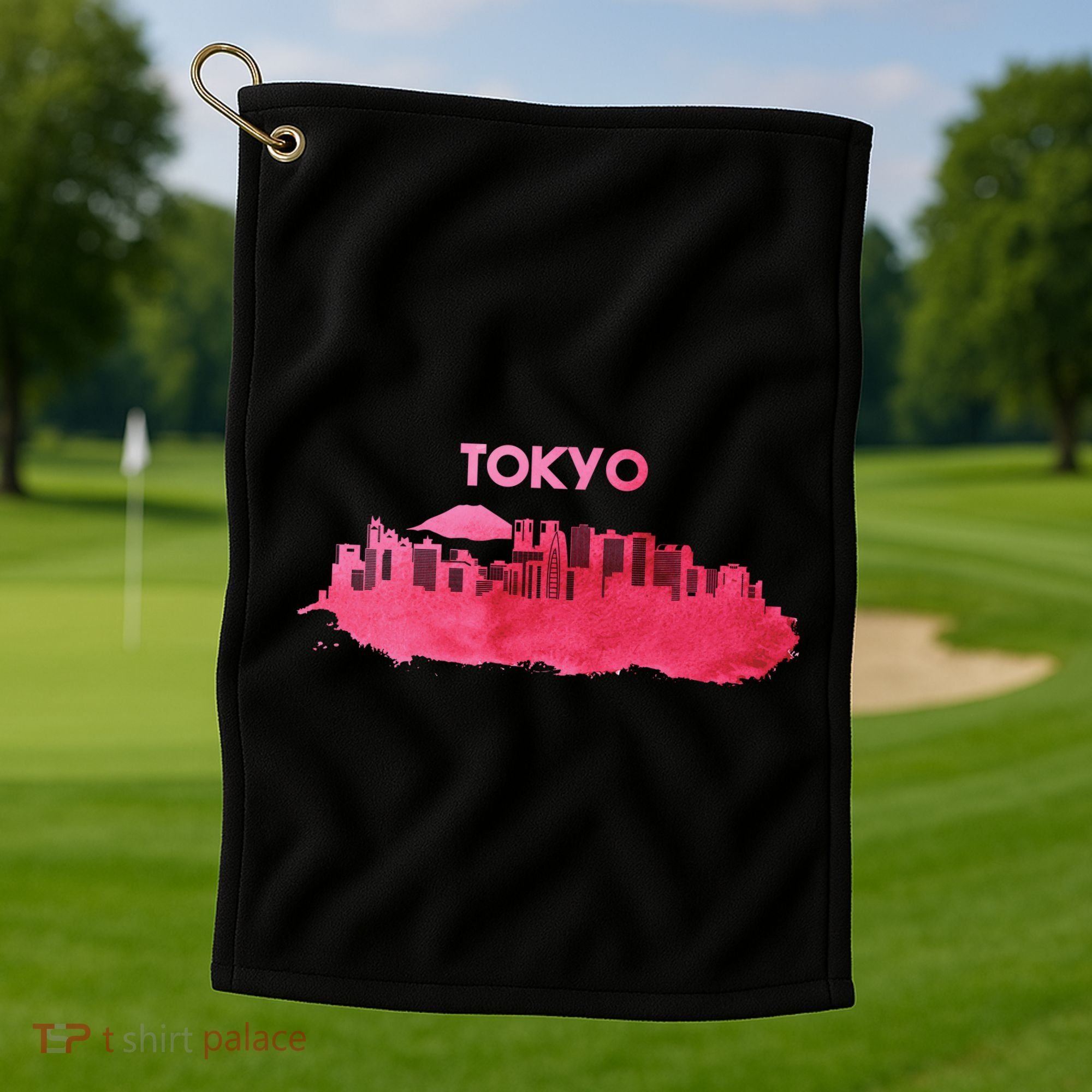 Tokyo City Skyline Golf Towel