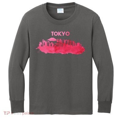 Tokyo City Skyline Kids Long Sleeve Shirt