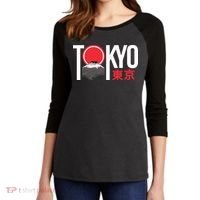Tokyo Japan Women's Tri-Blend 3/4-Sleeve Raglan Shirt thumb 2