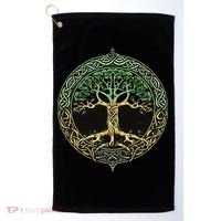 Tree Of Life Yggdrasil Golf Towel thumb 0