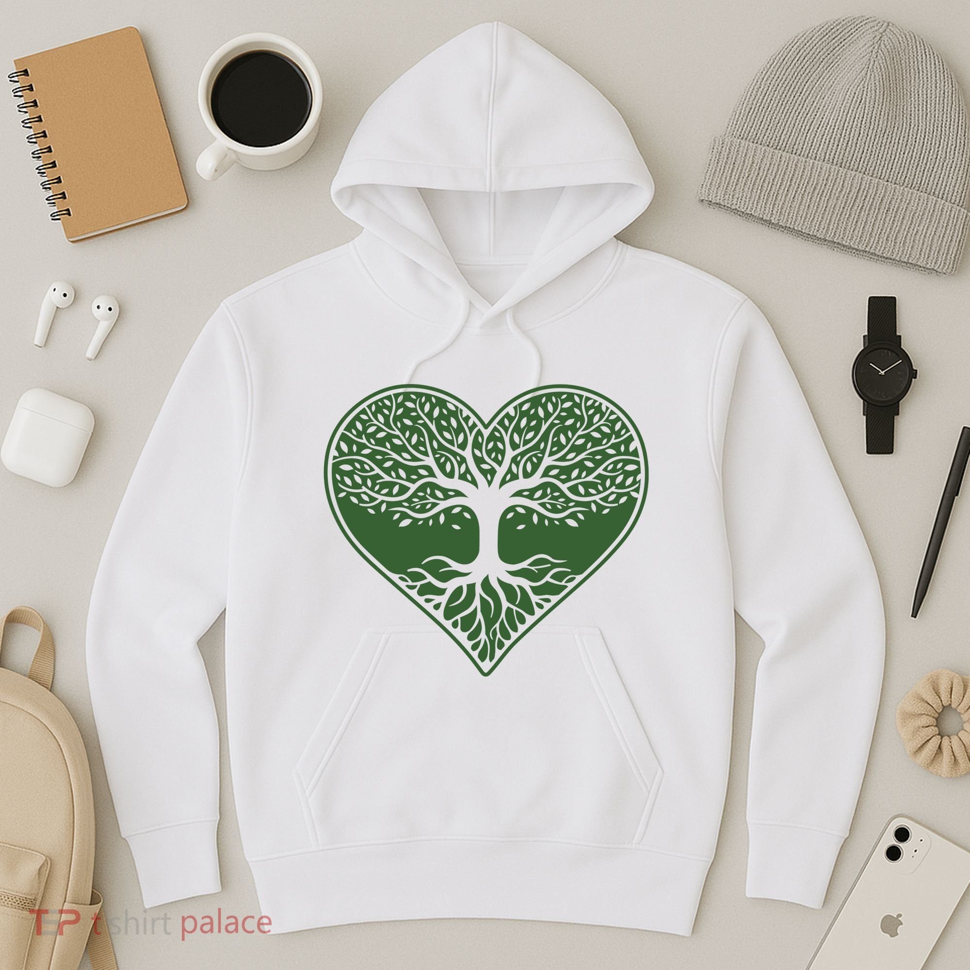 Tree Of Life Heart Nature Hoodie