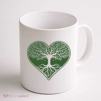 Tree Of Life Heart Nature Coffee Mug back