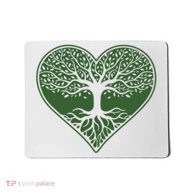Tree Of Life Heart Nature Mousepad