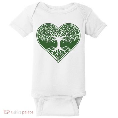 Tree Of Life Heart Nature Baby Bodysuit