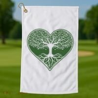 Tree Of Life Heart Nature Golf Towel thumb 1