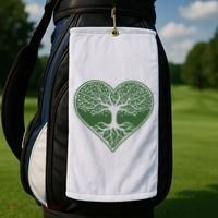 Tree Of Life Heart Nature Golf Towel thumb 2