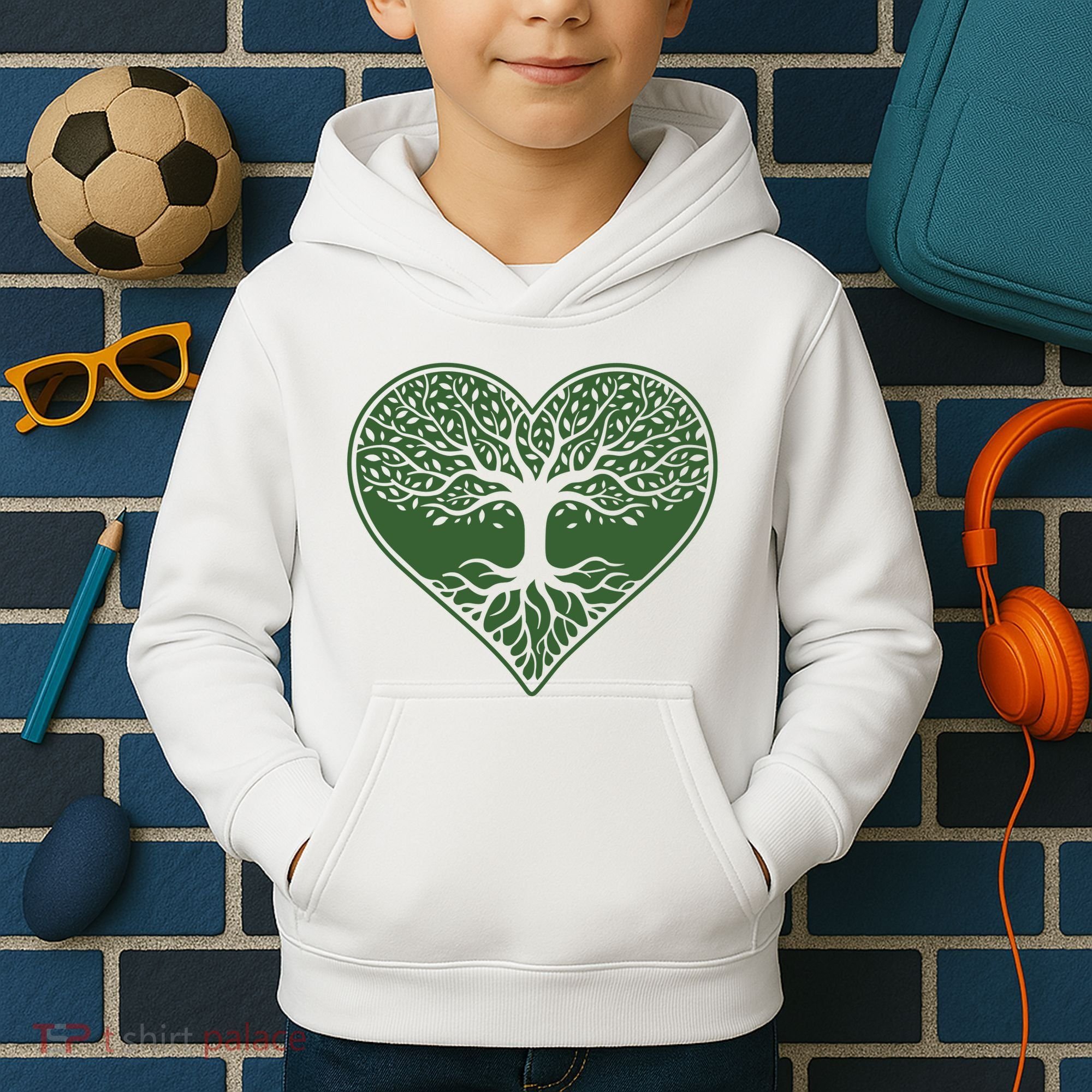 Tree Of Life Heart Nature Kids Hoodie