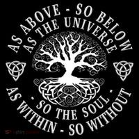 Tree Of Life Celtic As Above So Below As Above So Below As Within So Without Stripe Pom Pom Beanie thumb 2