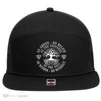 Tree Of Life Celtic As Above So Below As Above So Below As Within So Without 7 Panel Mesh Trucker Snapback Hat thumb 0