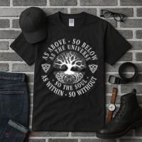 Tree Of Life Celtic As Above So Below As Above So Below As Within So Without Tall T-Shirt thumb 3