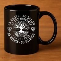 Tree Of Life Celtic As Above So Below As Above So Below As Within So Without 11oz C Handle Ceramic Mug thumb 3