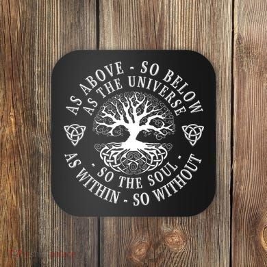 Tree Of Life Celtic As Above So Below As Above So Below As Within So Without Coaster