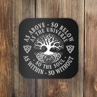 Tree Of Life Celtic As Above So Below As Above So Below As Within So Without Coaster thumb 0