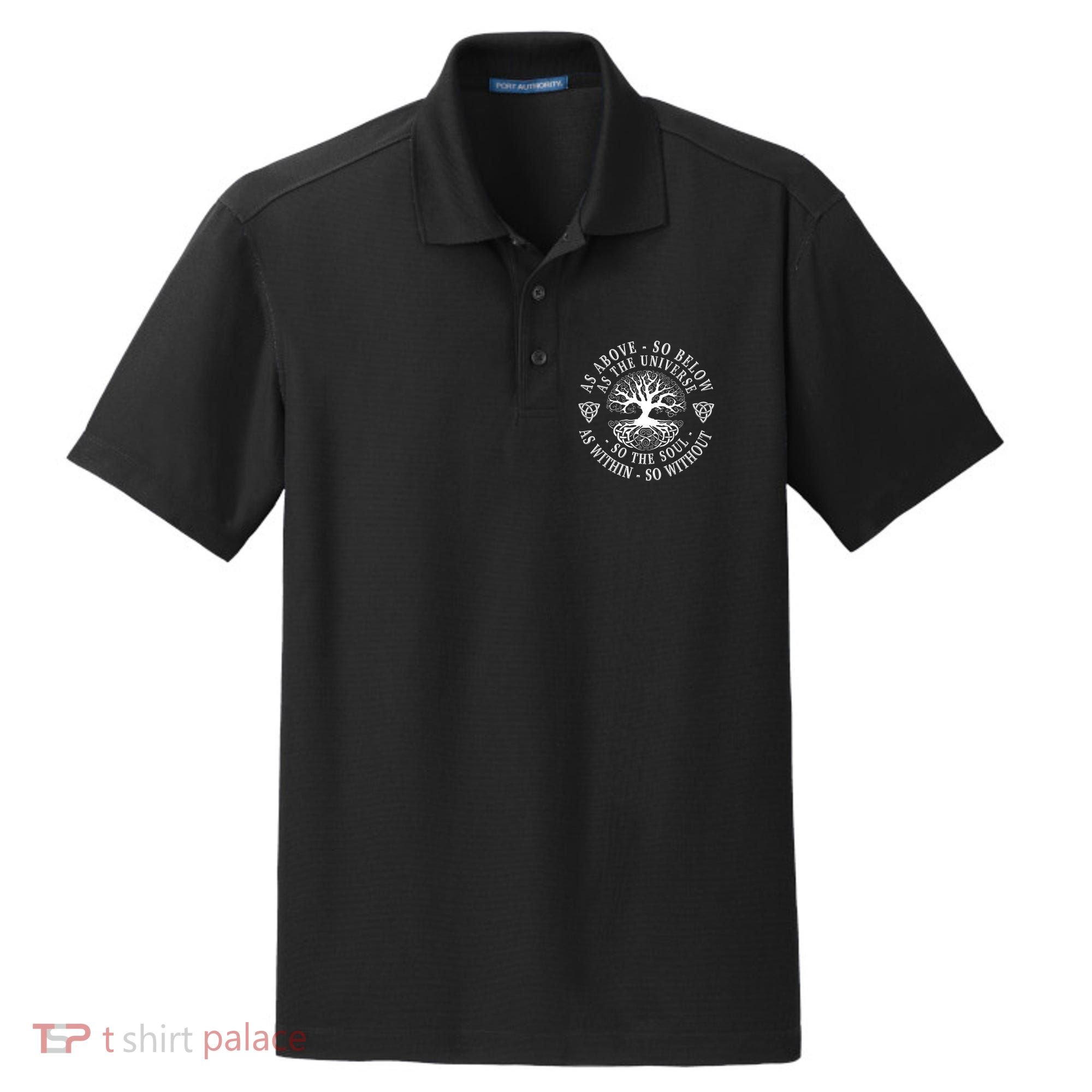 Tree Of Life Celtic As Above So Below As Above So Below As Within So Without Dry Zone Grid Polo