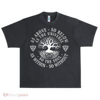 Tree Of Life Celtic As Above So Below As Above So Below As Within So Without Urban Oversized Heavyweight T-Shirt thumb 0