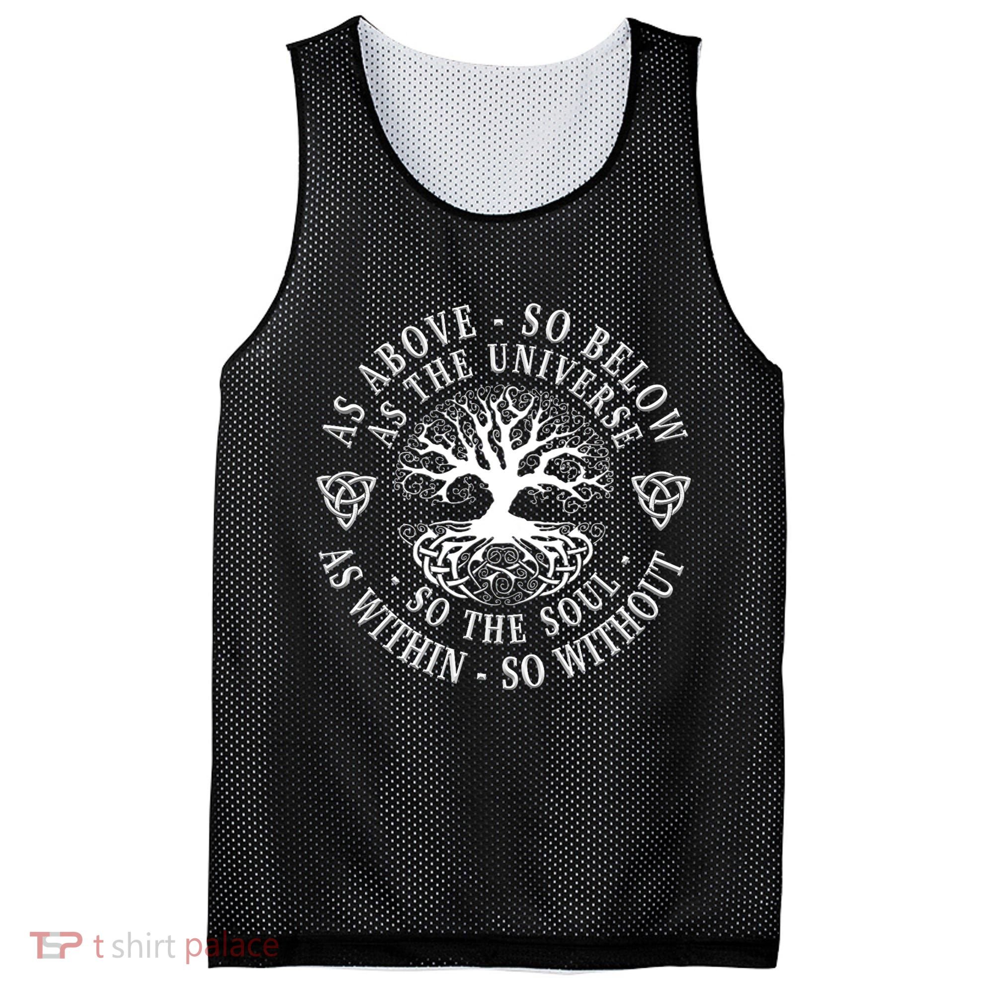 Tree Of Life Celtic As Above So Below As Above So Below As Within So Without Mesh Reversible Basketball Jersey Tank