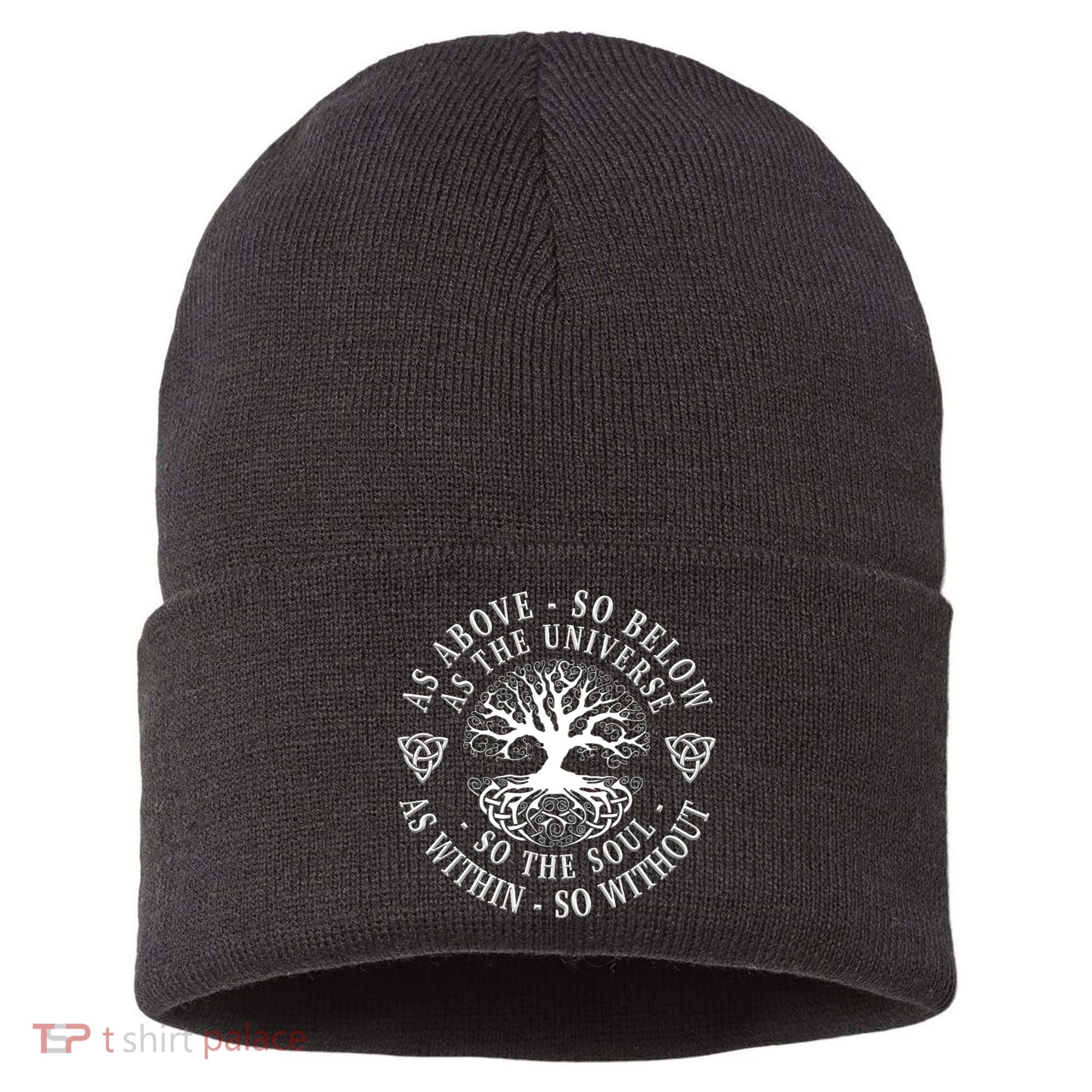 Tree Of Life Celtic As Above So Below As Above So Below As Within So Without Sustainable Knit Beanie