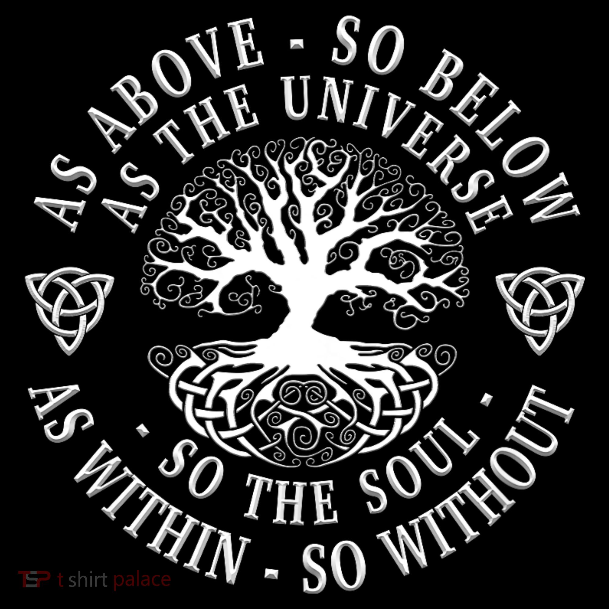 Tree Of Life Celtic As Above So Below As Above So Below As Within So Without Pom Pom 12in Knit Beanie
