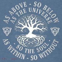 Tree Of Life Celtic As Above So Below As Above So Below As Within So Without Comfort Colors Garment-Dyed Hooded Sweatshirt thumb 2