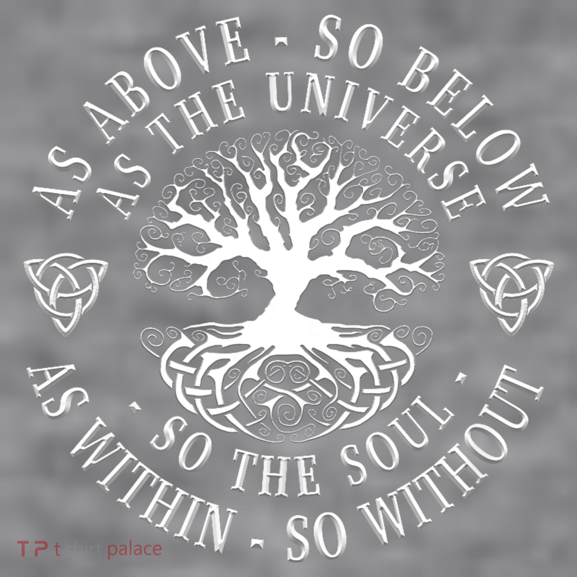 Tree Of Life Celtic As Above So Below As Above So Below As Within So Without Women's Racerback Cropped Tank